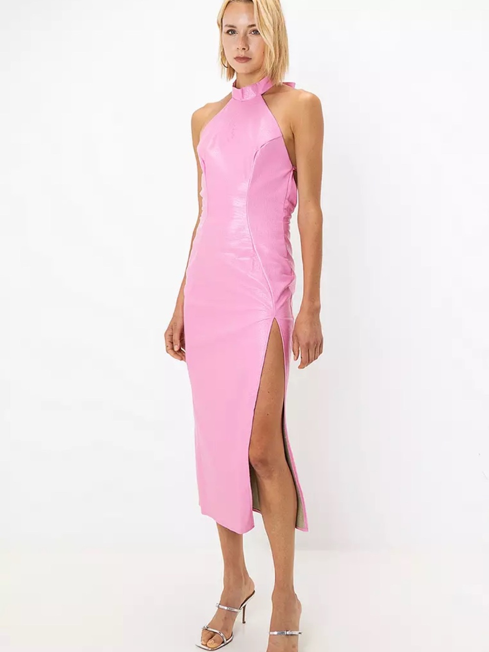 ASOS Pink Halter Maxi Dress